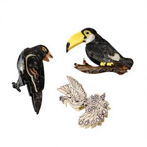 Pasador de Pelo con Clip de Acetato <span class=keywords><strong>Serie</strong></span> Pájaros para Mujer, Accesorios para el Cabello Hechos a Mano, Casuales, de Gran Tamaño - Product Image 1