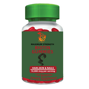 Top Selling Premium Biotin Gummies Supports Collagen Production & <b>Metabolism</b> Strawberry Flavor Private Label Gummies - Product Image 1