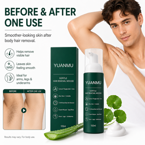 Crema <span class=keywords><strong>Depilatoria</strong></span> in Mousse a Marchio Privato per <span class=keywords><strong>Uomo</strong></span>, a Base di Erbe, per Pelli Sensibili, Viso, Corpo, Ascelle e Gambe - Idratante - Product Image 5