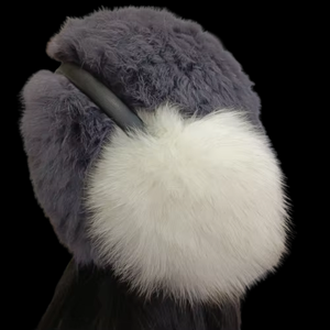 Cache-oreilles en fourrure <span class=keywords><strong>de</strong></span> lapin Rex pour l'équitation, chauds, coupe-vent, en peluche - Product Image 1