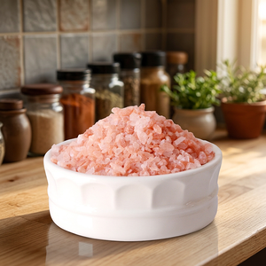 Sel de table naturel rose foncé de l'Himalaya comestible en poudre, sel de cuisson, emballage personnalisé, condiments au sel de l'Himalaya - Product Image 1