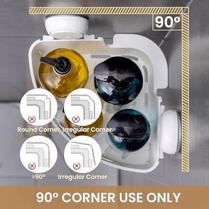 Corner Shower Caddy Suction Cup Shower Caddy Basket Powerful Suction Shower Shelf Waterproof & Oil-proof Bathroom Organizer - Product Image 6