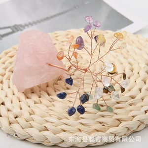 <b>Crystal</b> <b>Tree</b> Ornament Rose Quartz Base Handmade Geometric Shape Home Decoration Desk Decor Wishing <b>Tree</b> Money <b>Tree</b> - Product Image 4