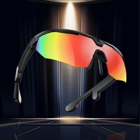 Lunettes intelligentes de sport W640 transfrontalières avec contrôle tactile, étanches IPX5, vidéo 1080P, traduction IA et photo