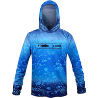 Chemise de pêche pour homme sur mesure, protection UV, antibactérienne, grande taille, en spandex/polyester, imprimée par sublimation, UPF50