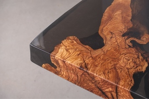 Mesa <span class=keywords><strong>de</strong></span> Madera <span class=keywords><strong>de</strong></span> <span class=keywords><strong>Olivo</strong></span> Natural con Borde Vivo y Resina Epoxi Negra 2026 - Mesa Grande <span class=keywords><strong>de</strong></span> Madera para Comedor y Conferencias - Product Image 5