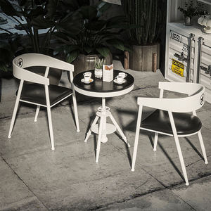 Chaise et table de bistrot en métal robuste, solution de mobilier unique et <span class=keywords><strong>chic</strong></span> de style industriel pour les espaces créatifs, bars à thème, studios - Product Image 2