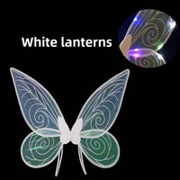 Accessoires de spectacle pour fête d'Halloween transfrontalière pour enfants et adultes, ailes de fée lumineuses à faire soi-même