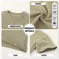 Kaos Rajut Katun Oversize Lembut dan Bernapas untuk Anak Laki-laki dan Perempuan, Unisex, Musim Panas, OEM,  Cetak Kustom,  Kaos Santai Model Kotak untuk Balita dan Bayi
