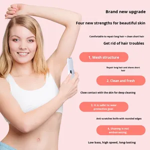 Afeitadora Eléctrica Recargable USB con Luz LED, Resistente al Agua IPX6, para Depilación Facial, 1 Año de Garantía, Uso Doméstico - Product Image 5