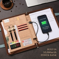 Set de Regalo Empresarial Personalizado, Agenda A4, Cuaderno Inteligente con Carga Inalámbrica