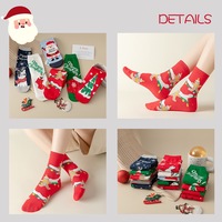 Chaussettes en coton pour femmes, tendance, multi-choix, ambiance festive de Noël, vente en gros, personnalisables, printemps-automne, durables, usage quotidien