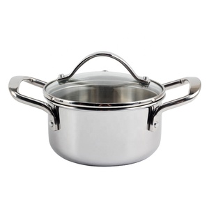 3-Ply Stainless Steel Stock <b>Pot</b> Professional Cookware for Induction, Gas and Electric Soup <b>Pot</b> with Large Handle - Product Image 1