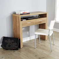 Bureau d'ordinateur en bois Compact du pour jouer, travail, écriture et console avec étagères et tiroirs rétractables