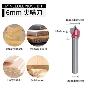 Joseph Tideway mata bor kayu, pemotong penggilingan poin <span class=keywords><strong>CNC</strong></span> mata bor kayu sisipan pekerjaan kayu jarum 3D baja Tungsten mata hidung - Product Image 2