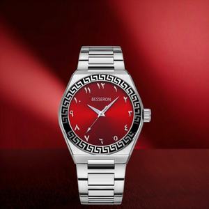 Nouvelle Montre Analogique Homme à Quartz en Acier Inoxydable 42mm, Aiguilles Rouges, Verre de Luxe, Étanche, Lumineuse, Personnalisable avec Votre Logo - Product Image 2