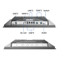 Panel PC Táctil Industrial de 12.1, 15, 15.6 y 21.5 Pulgadas, con Windows 10, I3, I5, I7, VESA, USB, RJ45, J1900, Pantalla Táctil, PC Todo en Uno