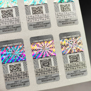 Custom Security Hologram Stickers Silver Scratch Off Holographic <span class=keywords><strong>Laser</strong></span> Stickers Com Código QR e Sistema De Verificação De Segurança - Product Image 3