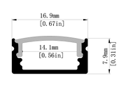 Profilé en aluminium extrudé 6063-T5 pour bandes LED, décorations, service de découpe LS-151