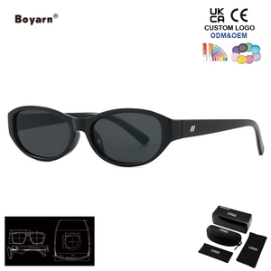 Gafas de Sol Boyarn Retro Artísticas con Marco Redondo, Lentes Grises Versátiles de PC, Lentes de Sol para Hombre - Product Image 3