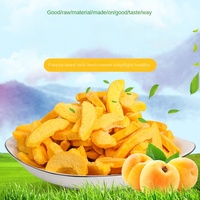 Gefreeze-droogde gele perzik fruitchips snacks gedroogde gele perziken groothandel sneeuwvlok knapperige havermout yoghurt mix Yunnan Wanrui
