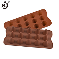 SILIKOLOVE Moules à chocolat de forme conique à 15 cavités LFGB Platinum Moules à chocolat en silicone antiadhésifs sans BPA