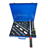 Ensemble d'outils de 35 pièces, boîte en aluminium, combinaison de quincaillerie, clé dynamométrique en chrome vanadium