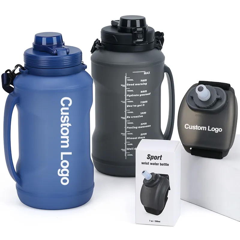 Penjualan laris ide produk populer baru 2023 grosir botol minum portabel Logo kustom botol air olahraga Gym silikon pintar
