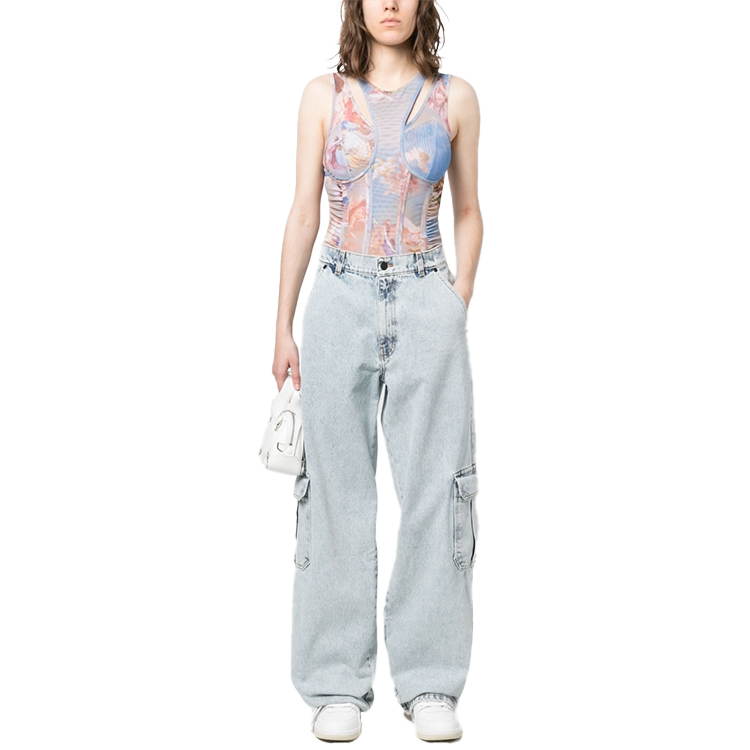 Streetwear Fashion High Waist Ladies Wide