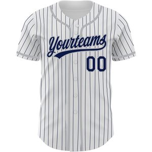 Maillot de baseball personnalisé avec nom et numéro brodés, unisexe, pour adulte, respirant, design à rayures fines, vêtements de softball - Product Image 1