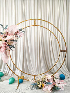 Arco de anillo doble FURUN Fondo de boda al aire libre Arco decorativo de Círculo elegante - Product Image 5