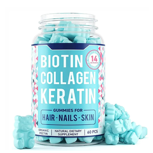 Vitamine per Capelli Premium Personalizzate per Adulti con Biotina e Collagene in Gommose per la Salute della Pelle 2500mg Non per Neonati - Product Image 1