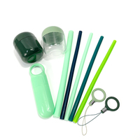 Paille en silicone réutilisable sans BPA de qualité supérieure, facile à nettoyer, pour boissons chaudes et froides