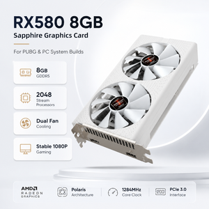 Tarjeta Gráfica <span class=keywords><strong>Sapphire</strong></span> <span class=keywords><strong>Radeon</strong></span> <span class=keywords><strong>RX</strong></span> <span class=keywords><strong>580</strong></span> 8GB GDDR5 Blanca, 2048SP, Doble Ventilador, para Juegos, Video, PC de Escritorio, PUBG, GPU - Product Image 2