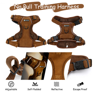 Coowone Juego de Arnés y Correa para Perro Anti Tirones Personalizado Collar para Mascotas Correas Dispensador de Bolsas para Excrementos Pajarita Suministros para Mascotas - Product Image 2