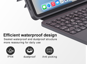 [Prêt pour la PPWR] Étui clavier USB-C filaire robuste sans batterie pour <span class=keywords><strong>iPad</strong></span> 10e/11e génération, touches anti-effraction et étanchéité IPX4 pour les appels d'offres scolaires - Product Image 6