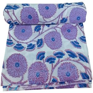 Cuadrados de Tela de Algodón No Tejida con Estampado Floral, Peso Medio, Ecológicos, para Acolchado, Costura, Manualidades, Textiles para el Hogar, Textiles Rajastaníes - Product Image 2