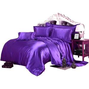 Juego de edredón Abp Collection Full XL, color morado satinado, juego de cama de 4 piezas con sábana ajustable y fundas de almohada - Product Image 3