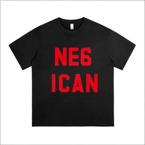 T-shirt da uomo Hell Star in cotone a maniche corte, stile streetwear europeo-americano, con lavaggio effetto invecchiato e distressed, di marca di moda, per il mercato transfrontaliero - Product Image 3