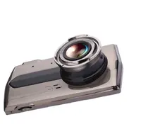 Carkamera Dasbor Mobil 4 Inci, Kamera Dasbor Mobil Versi Malam LED IR 170 Derajat Full Hd 1080P Warna Hitam
