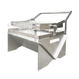 Parrilla de carbón giratoria <span class=keywords><strong>para</strong></span> camping y picnic, parrilla plegable fácil de voltear, rejilla <span class=keywords><strong>para</strong></span> voltear carne, parrilla <span class=keywords><strong>para</strong></span> asar - HDT04 - Product Image 1