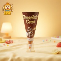 Vente chaude OEM forme de crème glacée tasse de biscuit au chocolat cône de crème glacée au chocolat