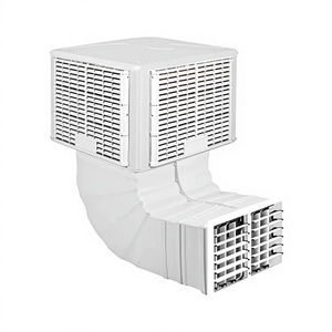 Ventilateur évaporatif mural à <span class=keywords><strong>sortie</strong></span> inférieure 3KW à grand débit d'air, avec tuyauterie personnalisée pour l'élevage, les fermes et les ateliers de production - Product Image 2