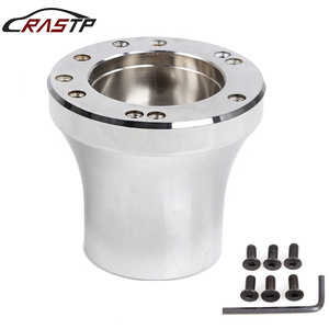 Adaptateur de base de volant CRASTP pour voiturette de golf EZ GO TXT RXV E Model, pièce en métal argenté avec vis - Product Image 1
