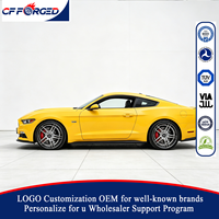 Offre Spéciale – Jantes de Voiture en Alliage Forgé 2 Pièces 19x9.5 20x11 Chrome Fibre de Carbone 5x114.3 à 5 Branches pour Mustang GT S550