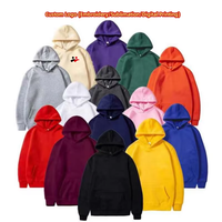 Hoodie katun desain kustom sampel gratis, atasan pendek polos hitam model dropped shoulder untuk pria, grosir