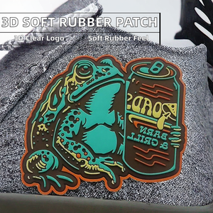 Parches de Silicona PVC con Logotipo Personalizado, Transferencia Térmica 3D, Resistentes al Agua, en Relieve, Transparentes, Ecológicos, con Diseño de Rana - Product Image 2