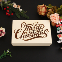 Personnalisé pas cher rond en bois Balsa fromage Charcuterie conseil pour gâteau Snack bonbons & fruits coffrets cadeaux boîte d'emballage de noël