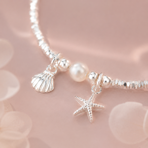 S925 <b>Silver</b> Star Shell <b>Bracelet</b> Fresh and Niche Design Exquisite and Sophisticated Accessory Suitable for Women - Product Image 5