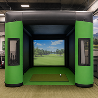 Tente de golf gonflable en PVC écologique durable de 0,9 mm, certifiée CE, structure haute pression, pour l'entraînement sportif en académie